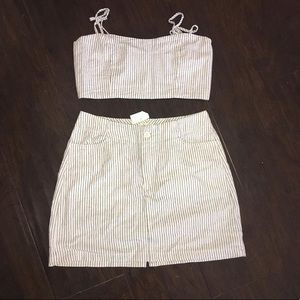 BRAND NEW BRANDY MELVILLE BRA & SKIRT SET